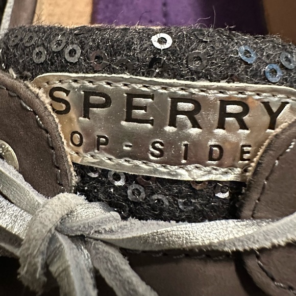 🔥 Sperry Top Sider Wedge Heels with Sequins - Picture 4 of 13